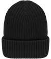 NS014 Native Spirit Wide Cuffed Beanie Black colour image
